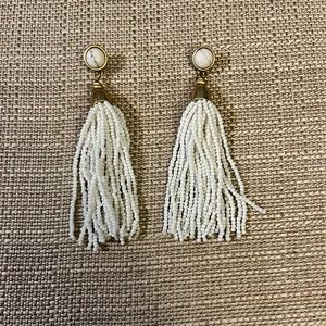 Stella and Dot white/marble tassel earrings. 😍❤️🔥